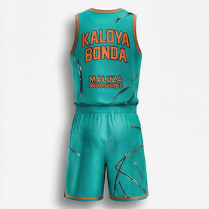 Ensemble de maillots de basketball de rue personnalisés MALUZA Industries, maille respirante, sublimation, grande taille, été, qualité supérieure - Product Image 3