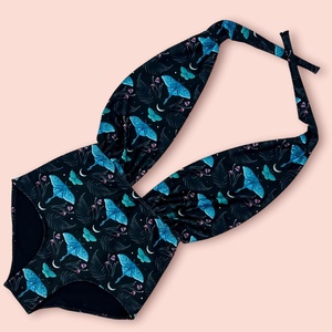 Maillot de bain une pièce pour femme, imprimé, dos croisé, taille haute, en Spandex et Polyester - Product Image 3