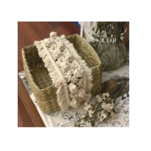 Panier de rangement artisanal de qualité supérieure en paille, panier en macramé en jonc de mer avec poignée, panier en rotin pour la décoration de la maison - Product Image 1