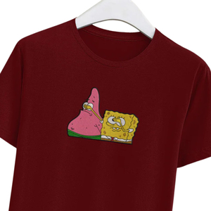 T-shirt personnalisé brodé, design de personnage amusant, unisexe, streetwear, coton de haute qualité, mode décontractée, usine OEM ODM - Product Image 6