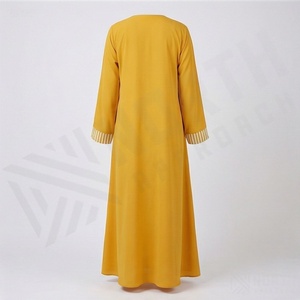 New Arrival Custom Made Wholesale Muslim Women <b>Abaya</b> Reasonable Price Casual Wear Customized Color Modest Polyester V Neck Long - Product Image 2