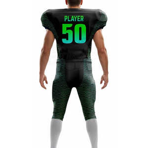 Uniforme de football américain professionnel à manches courtes, matière respirante sublimée anti-transpiration, service OEM personnalisé - Product Image 4