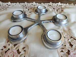 Modern 5 Arm Metal <b>Tealight</b> Candle <b>Holder</b> Decorative Table Centerpiece Multi Candle Stand Home Decor - Product Image 4