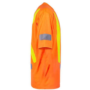 Camiseta de Seguridad Reflectante de Alta Visibilidad, Personalizada, Transpirable, de Manga Corta, ANSI Clase 1, Impermeable, de Malla de Poliéster - Product Image 4