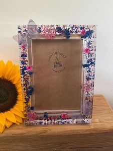 Handmade Luxury Resin Photo <b>Frame</b> with Botanical Floral Design for Thoughtful Gift Giving - Product Image 6