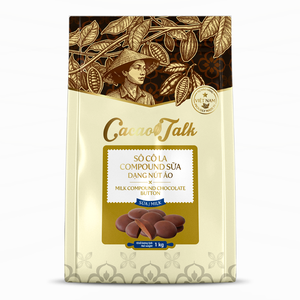 Fournitures de pâtisserie pour la fabrication et la vente au détail, chocolat composé au lait HALAL, boutons de chocolat au cacao 1KG, marque privée, exportation mondiale personnalisée - Product Image 1