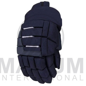 Guantes de Hockey sobre Hielo Personalizados Azul Marino con Ribete Amarillo Antideslizantes de Poliéster Unisex para Todas las Estaciones - Product Image 2