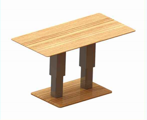 Mesa de Comedor Rectangular Ajustable en Altura Daystar Trade, Base de Pedestal de Doble Nivel de Hierro, Ahorro de Espacio, Mueble Moderno para 4 Personas - Product Image 2