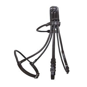 Bridon de dressage en cuir roulé de qualité supérieure avec couronne rembourrée et rênes assorties, équipement d'équitation anglais, fournisseur OEM en gros - Product Image 4