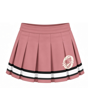 Conjunto de Uniforme Deportivo Rosa Neutro Estampado, Camiseta de Manga Corta y Falda Plisada, Ropa Deportiva para Equipo, Entrenamiento y Práctica - Product Image 4
