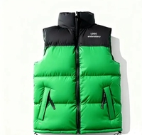 Veste matelassée sans manches pour homme, vêtement d'extérieur d'hiver personnalisé avec poches zippées, vente en gros