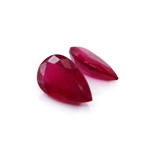 Rubis naturels de Bangkok, formes poire calibrées 10x16mm, pierres précieuses de rubis naturelles facettées en vrac pour la fabrication de bijoux, prêtes à l'emploi - Product Image 1