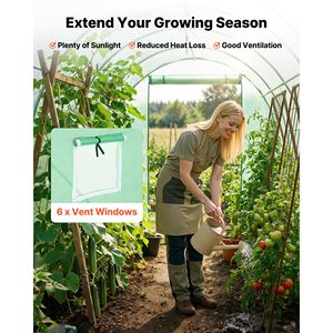 Serre tunnel 10x7x7 pieds # 4 buses #   Tuyau de 26,25 pieds # SteelFrame # # PlasticCover #   pour les plantes" - Product Image 6