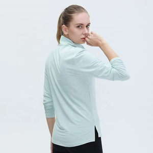 Camiseta Deportiva de Manga Larga para Mujer, de Secado Rápido, Ajustada, para Yoga, Running y Uso Casual, Venta al Por Mayor - Product Image 4