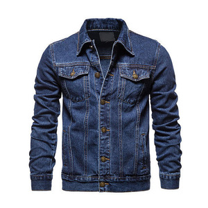 Veste en jean bleu premium pour homme, style classique délavé, fermeture boutonnée, logo personnalisé, fabricant OEM ODM, vente en gros - Product Image 2