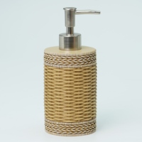 Distributeur de savon cylindrique en résine écologique, accessoire de salle de bain pour la maison et l'hôtel