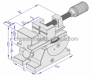 HPEDM 2 ''3'' 4 ''morsa di serraggio rotante ad angolo manuale per HE-R06919 di lavorazione CNC - Product Image 2