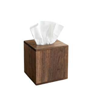 Boîte à mouchoirs en bois naturel martelé pour comptoir de salle de bain, décoration de table pour la maison et le bureau, boîtes à mouchoirs en promotion - Product Image 4