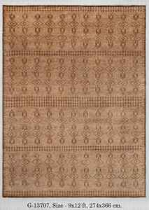 Alfombra Tejida a Mano con Nudos, Vibrante, de Lana/Seda Turca, con Patrones Egipcios, Ecológica, Antideslizante, Resistente a la Suciedad, Apta para Mascotas - Product Image 2