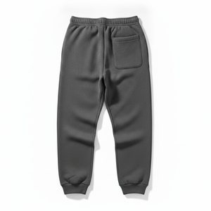 Pantalon de survêtement en coton gris foncé pour homme, taille élastique, poches latérales, décontracté, léger, tricoté, pour l'automne, style urbain - Product Image 4