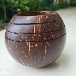 Maceta redonda natural de bajo costo, maceta de cáscara de coco, macetas para flores, decoración de jardín para interiores y exteriores - Product Image 1