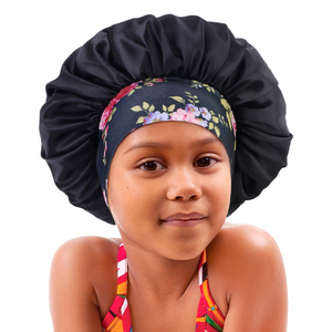 Custom Logo Adults Unisex Satin <b>Bonnets</b> Solid Sleep Hats Single Layer Hair <b>Bonnet</b> with Wide Band Four Seasons Fashion Style - Product Image 3