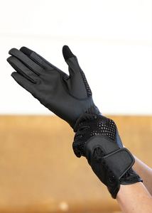 Gants d'équitation personnalisés avec logo, confortables, pour l'hiver, professionnels, en cuir, ultra respirants, pour l'équitation. - Product Image 2