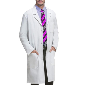 Unisex Wholesale Custom Cotton Medical Scrubs Protective Clothing with Buttons Pockets Long Sleeve Hospital Use Seamless Fusing - Product Image 4