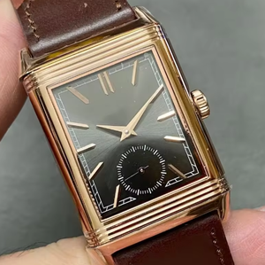 High-end Rose Gold <b>Cushion</b>-shaped Mechanical Watch White Dial <b>Striped</b> Genuine Leather Business Watch Square Casual Watch - Product Image 2