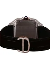 Montre pour homme de luxe classique antique à quartz, édition limitée, sertie de diamants en moissanite VVS, bracelet en cuir noir, cadran romain