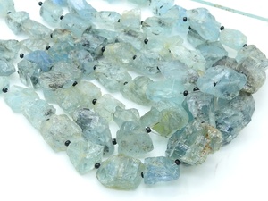 Aquamarine Blue Rough Tumble Nugget 8Inch Strand 10-15MM Long Approx Wholesaler Supplies Natural <b>Stone</b> for Jewelry Making - Product Image 6