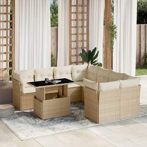 Conjunto de Sofás de Jardín Color Beige - Product Image 1