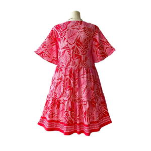 Vestido midi estampado para mujer con lazo en la cintura, vestido de moda - Product Image 3