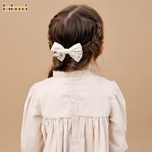 Vestido de otoño sin mangas con corte en A y diseño smock de prado suave DR4511 para niñas, 100% algodón, venta al por mayor de ropa infantil ODM - Product Image 6