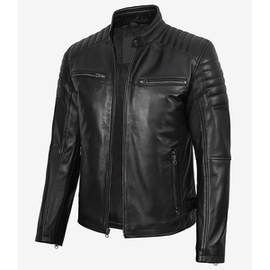2026 OEM Top Demanding Customized Black Cowhide Leather <b>Jacket</b> For Men's 100%High Quality Low MOQ Winter Fashion <b>Heated</b> <b>Jackets</b> - Product Image 4