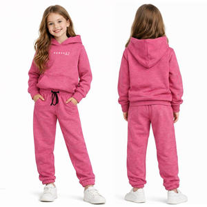 Girls Hoodies and Sweatshirts premium quality Shorts Set 100% Organic Cotton Fleece <b>Hoodie</b> Sets custom logo oversize hoodies - Product Image 5
