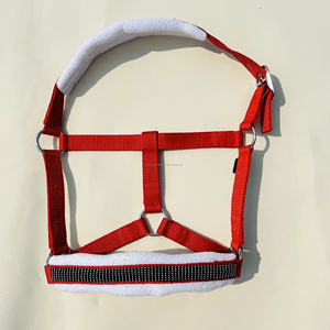 Meilleur Design Nylon Cheval Polaire Rembourré Halter avec Strass Très Confortable pour Chevaux Fabriqué en Inde - Product Image 4