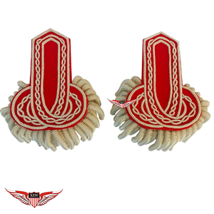 KEW - Epaulettes de Hombro Trenzadas en Rojo y Dorado de Alta Calidad Personalizadas, Accesorio de Vestir de Estilo Lujoso - Product Image 3
