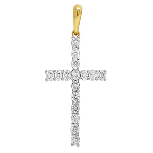 ZAWO HOUSE S925 Sterling Silver With VVS1 Clarity Mossanite Round Diamond Studded Cross <b>Pendant</b> For Men - Product Image 4