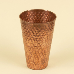 Verres en cuivre pur martelé, forme d'ayurvédique Dholak, pour l'eau et les Moscow Mule, vente en gros - Product Image 4