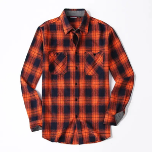OEM ODM High Quality Wholesale Comfortable Plaid 100% Cotton Long Sleeve Casual Fleece Men Flannel <b>Shirt</b> - Product Image 6