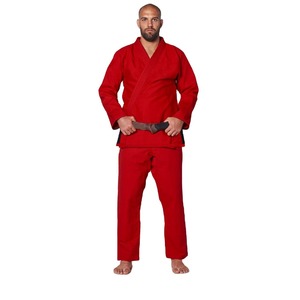Uniforme de Entrenamiento de Jiu-Jitsu Rojo 2026, Unisex, de Algodón, Ecológico, Transpirable y Duradero, de Cintura Alta para Práctica de BJJ - Product Image 1