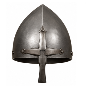 Réplica de Casco Nasal de Caballero Hospitalario, Artesanía en Metal, Acero de Calibre 18, Armadura Medieval, Historia, Cine, Televisión, Recreación Histórica - Product Image 4