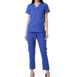 Uniformes de Algodón Twill de Alta Calidad Más Vendidos al por Mayor, Conjunto de Enfermería Hospitalaria, Uniformes Médicos para Mujer, Hechos a Medida, con Detección de Agujas - Product Image 1