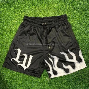 Vintage Streetwear <b>Shorts</b> <b>Men</b> Custom Tackle Embroidery Retro <b>Mens</b> Plain Double Mesh Basketball <b>Shorts</b> - Product Image 2
