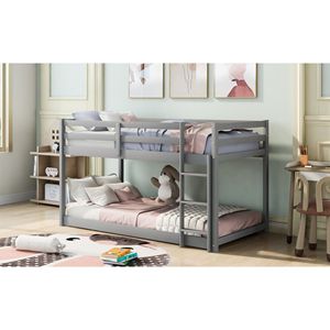 Letto a castello singolo su singolo grigio con scaletta per bambini (vecchio SKU WF281727AAE/WF286602AAE) - Product Image 3