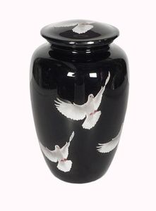 Luxury <b>memorial</b> urn floral engraved urn handcrafted urn ash container remembrance <b>keepsake</b> elegant urn burial urn funeral - Product Image 2
