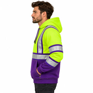 Sudadera con Capucha de Seguridad ANSI Clase 3, Personalizada con Logotipo, de Alta Visibilidad, Reflectante y Ligera para Hombre - Product Image 3