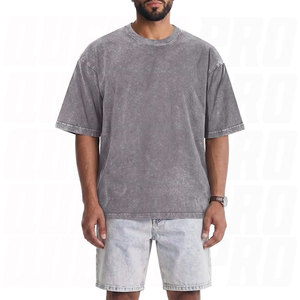 Camisetas Oversize para Hombre, Manga Corta, Estilo Vintage Lavado, Corte Holgado, Ropa Urbana, Algodón Grueso, Informal, Verano, Ajuste Relajado - Product Image 4