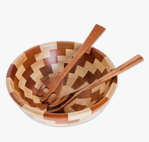 Grand saladier rond en bois multi-usage pour restaurant, buffet et usage domestique au meilleur prix - Product Image 1